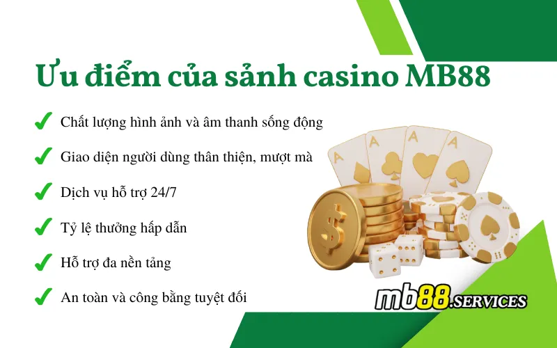 Casino MB88 - Sảnh Nổi Bật, Game HOT Và Ưu Điểm Tuyệt Vời - Avexo