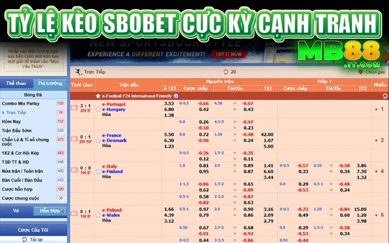 SBOBET tại MB88 - Sảnh Thể Thao Khiến Dân Cá Độ Mê Mẩn! - Avexo
