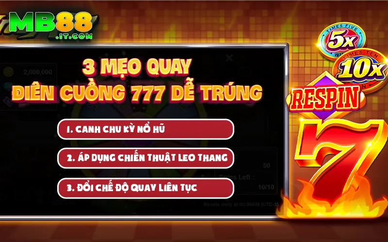 Điên Cuồng 777 – Trải Nghiệm Game Nổ Hũ Hot Tại MB88 - Avexo